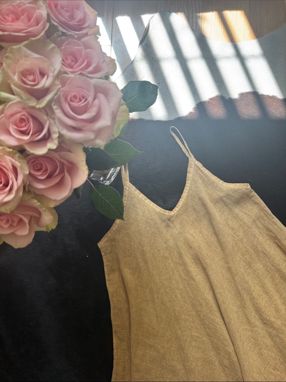 Golden Sleeveless V-Neck strap cloche dress + matching top